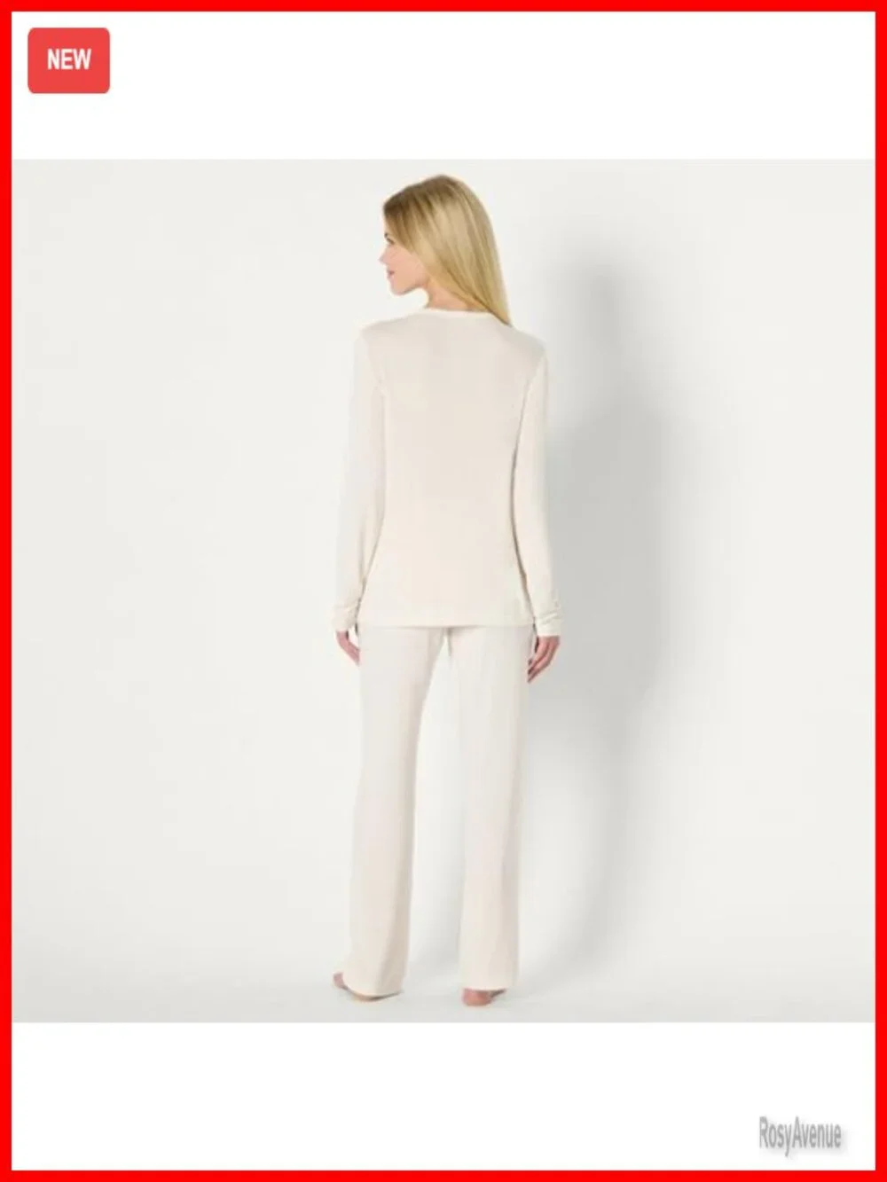 Women's Long Sleeve Henley Pajama Set - Soft Modal Jersey - Pajama Set